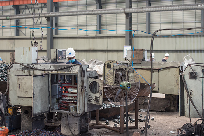 益阳网架配件-锥头加工车间